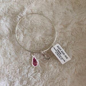 NWT Alex and Ani Swarovski pink teardrop bangle